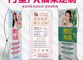 立式易拉寶美容美甲門型x展架